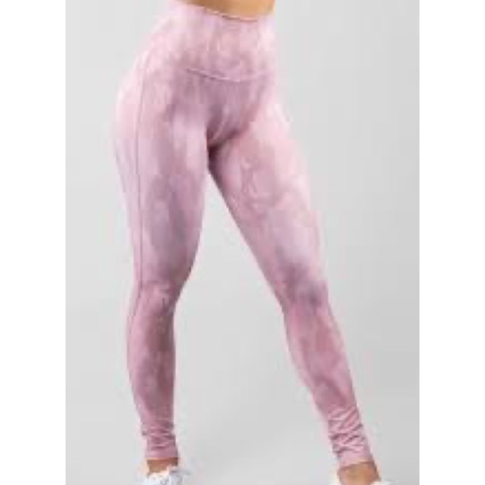 High-Rise Pink Tie-Dye Leggings - Women's Active Pant